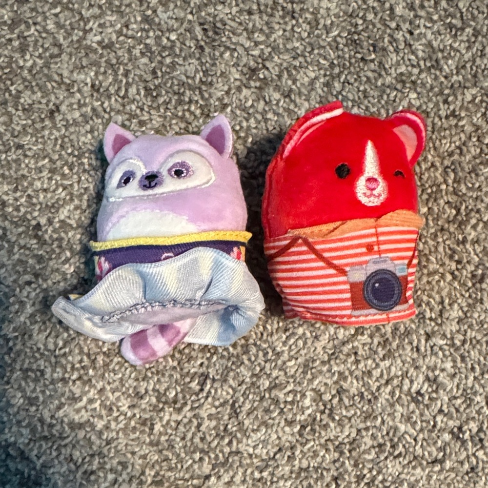 Squishmallows Purple and Red Stuffed Animals